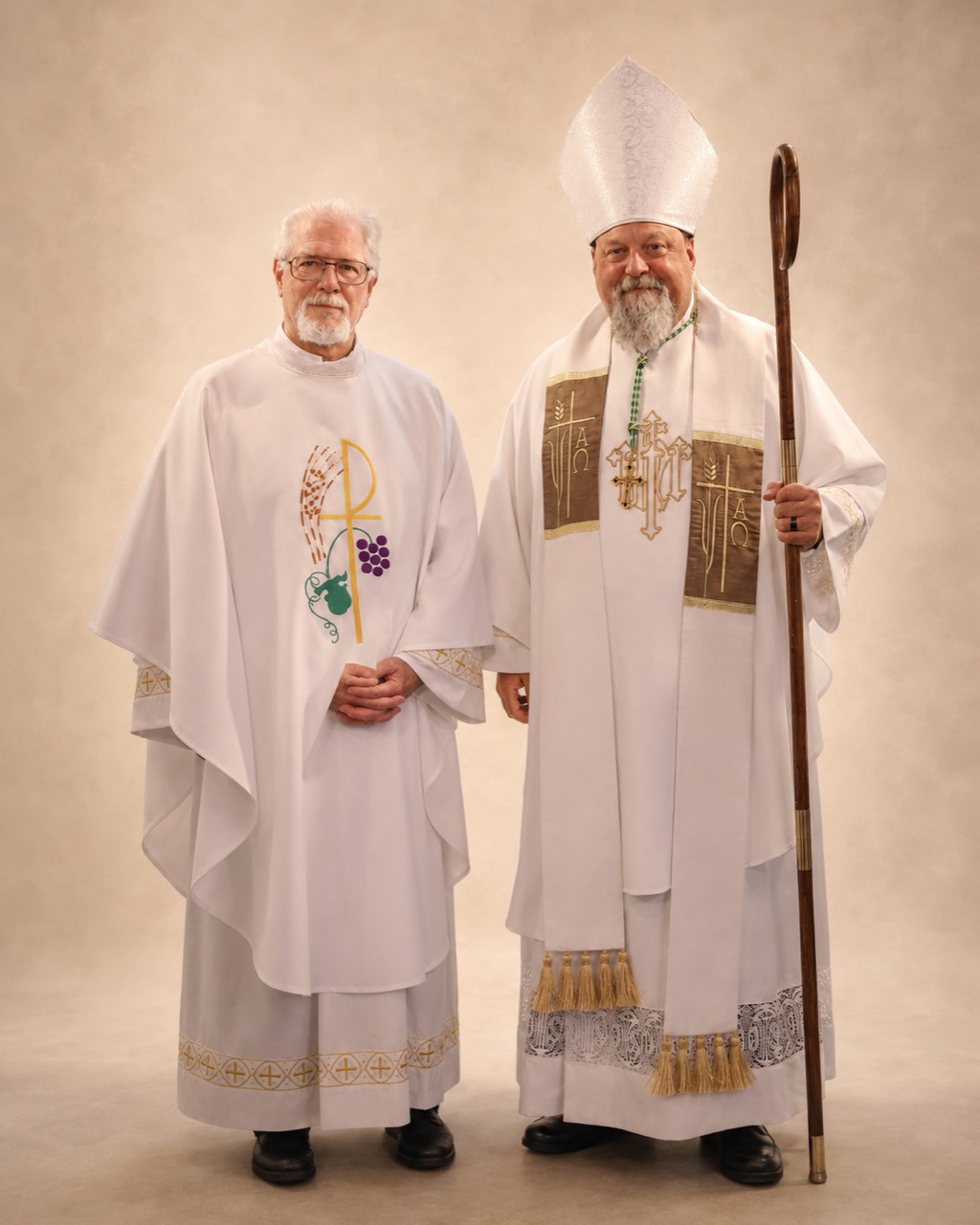 Fr. Mark Schmidt with Bishop James P. Morgan